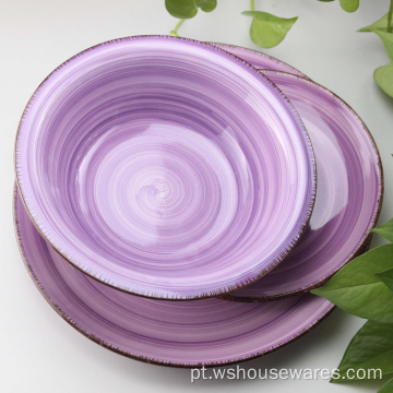 Louça de cerâmica de pintura de mesa de mesa personalizada